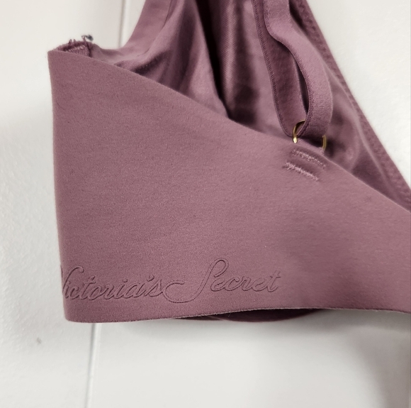 Victoria's Secret Purple Unlined Unpadded Underwire Bra Soft Microfiber Size 32D - Picture 5 of 7